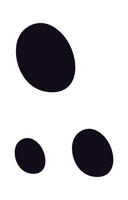 Hand Drawn Icon Abstract colorful spot design element vector