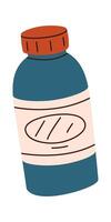Medicines in bottle flat icon Plastic package for pills Illustration vector
