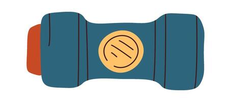 Plastic bottle with detergents flat icon Household vector