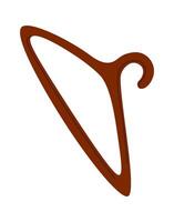 Plastic coat hanger flat icon vector