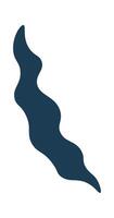 Seaweed silhouette flat icon Seafood shape vector