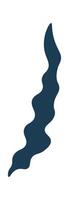 Seaweed silhouette flat icon Seafood shape Flat Illustration vector
