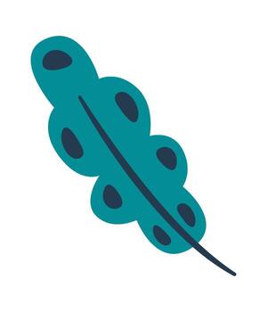 hoja verano elemento con resumen modelo plano icono vector