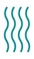 Curly lines abstract pattern flat icon vector