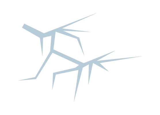 Crack flat illustration Curly line on broken things Flat Illustration Icon