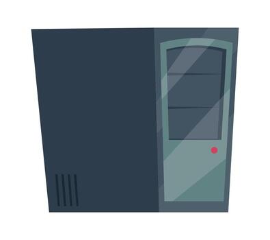 Computer system unit illustration Electronic device element vector