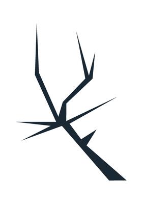 Crack flat illustration Curly line on broken things Flat Illustration Hand Drawn Icon
