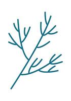 Hand drawn dill abstract design element Addiction to food Illustration vector