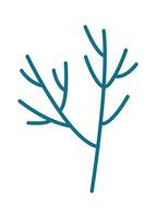Hand drawn dill abstract design element Addiction to food vector