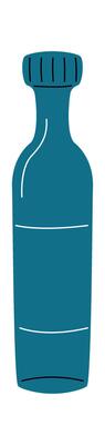 Hand drawn bottle abstract design element Flat Illustration