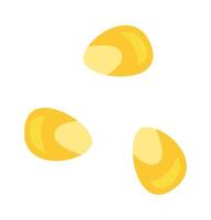 Corn seeds flat illustration Agriculture cultivation vector