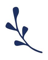 Abstract branch illustration Floral shape design element Hand Drawn vector
