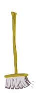 Plastic broom flat icon Long-handled brush for sweeping Illustration vector