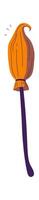 Broom flat icon Long-handled brush for sweeping Illustration vector