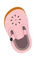 Summer sandal shoe for kids flat illustration Fashionable footwear Flat Illustration vector
