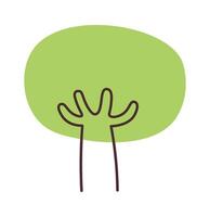 Handdrawn tree illustration Sketch of environment protection vector