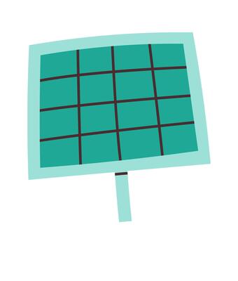 Solar battery flat illustration Sun energy Organic electricity generate