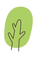 dibujado a mano árbol ilustración bosquejo de ambiente proteccion icono vector