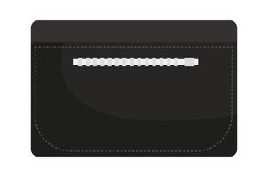 Minimalistic leather wallet flat illustration Coin holder vector
