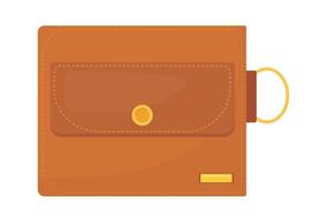 Minimalistic leather wallet flat illustration Illustration vector