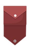Open leather wallet flat illustration vector