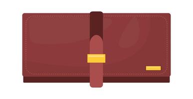 Minimalistic and elegant leather wallet flat illustration vector