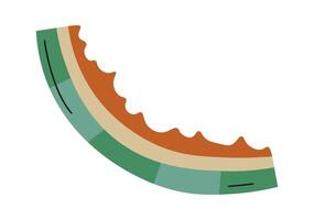 Watermelon food waste flat icon Sorted organic garbage vector