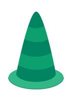 Plastic road cone flat illustration vector