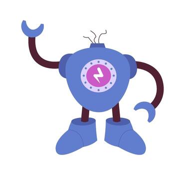 robot automatizado cyborg artificial inteligencia vector