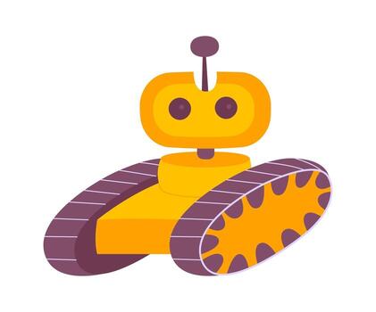 robot automatizado cyborg artificial inteligencia plano ilustración vector