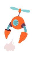 Robot Automated cyborg Artificial intelligence Flat Illustration Icon vector