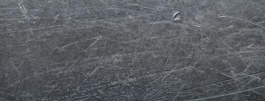 silver plate background. panoramic gray metal texture photo