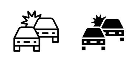 Accident icon stock illustration set vector