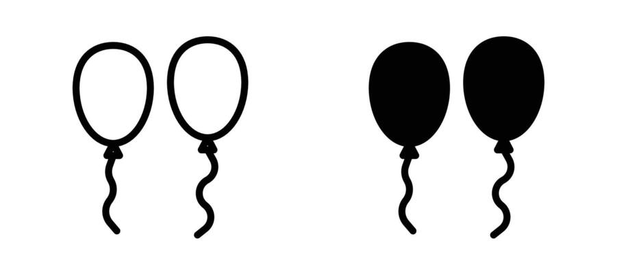 Balloon icon stock illustration set