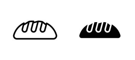 Bread loaf icon stock illustration set vector