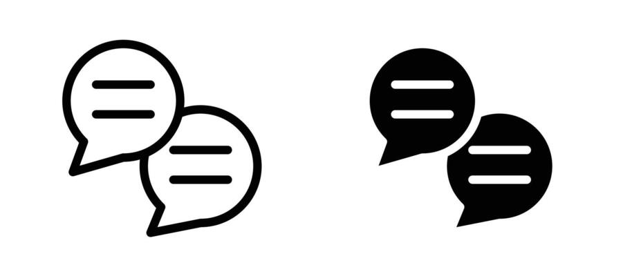 Chat bubble icon stock illustration set