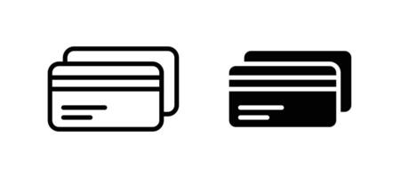 Credit card icon stock illustration set vector