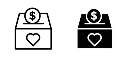 Donations icon stock illustration set vector