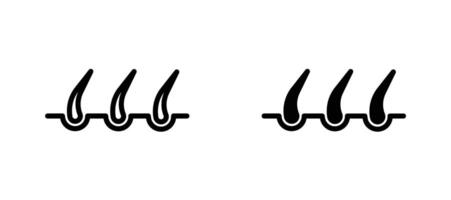 Hair icon stock illustration set vector