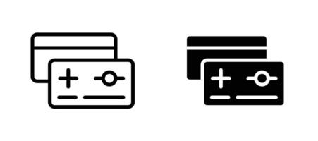 Insurance card icon stock illustration set vector
