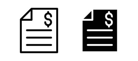 Invoice icon stock illustration set vector