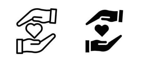 Life insurance icon stock illustration set vector