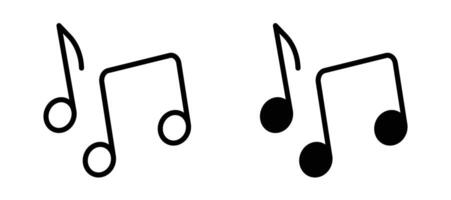 Music note icon stock illustration set vector