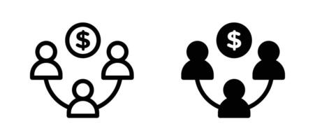 Mutual funds icon stock illustration set vector
