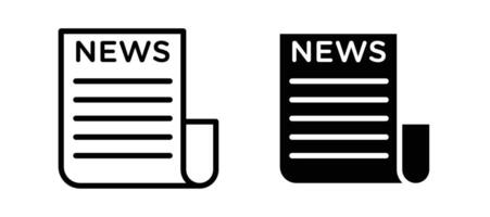 Newspaper icon stock illustration set vector