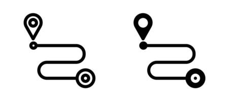 Roadmap icon stock illustration set vector