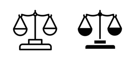 Scales of justice icon stock illustration set vector