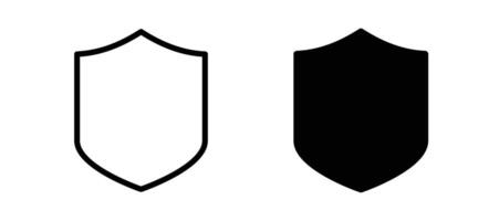 Shield icon stock illustration set vector