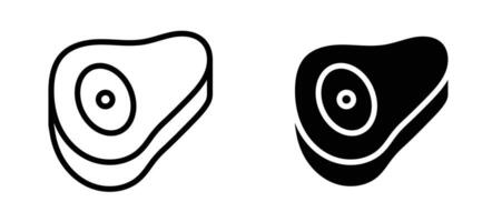 Steak icon stock illustration set vector