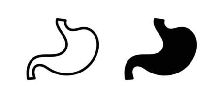 Stomach icon stock illustration set vector
